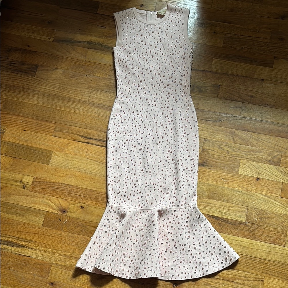 Michael Kors Collection Light Pink Sleeveless Midi Dress